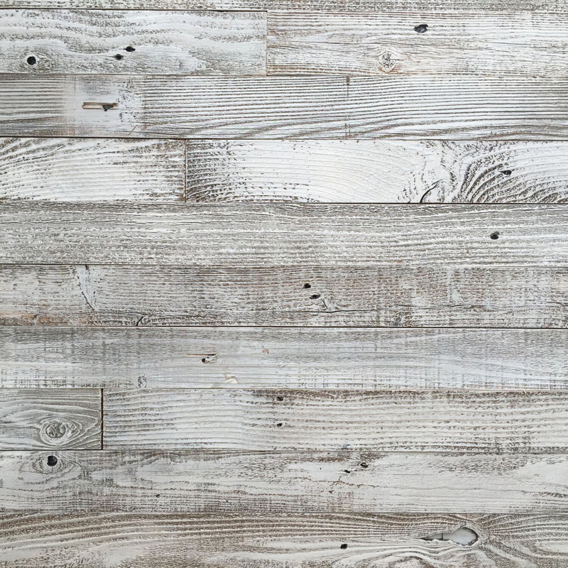 PlankandMill 3" Reclaimed Barnwood Peel and Stick Wall Paneling in